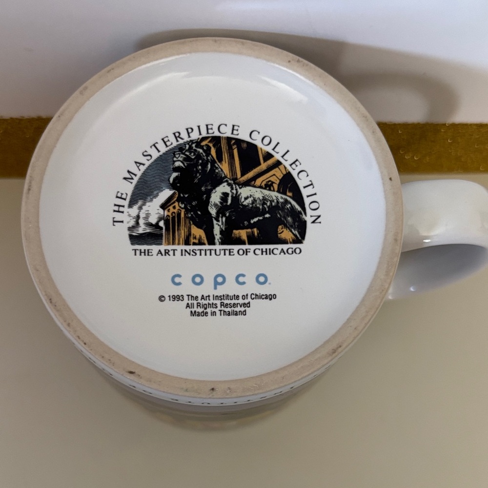 1993 George Seurat Art Institute of Chicago Ceramic Mug - Picture 5 of 5